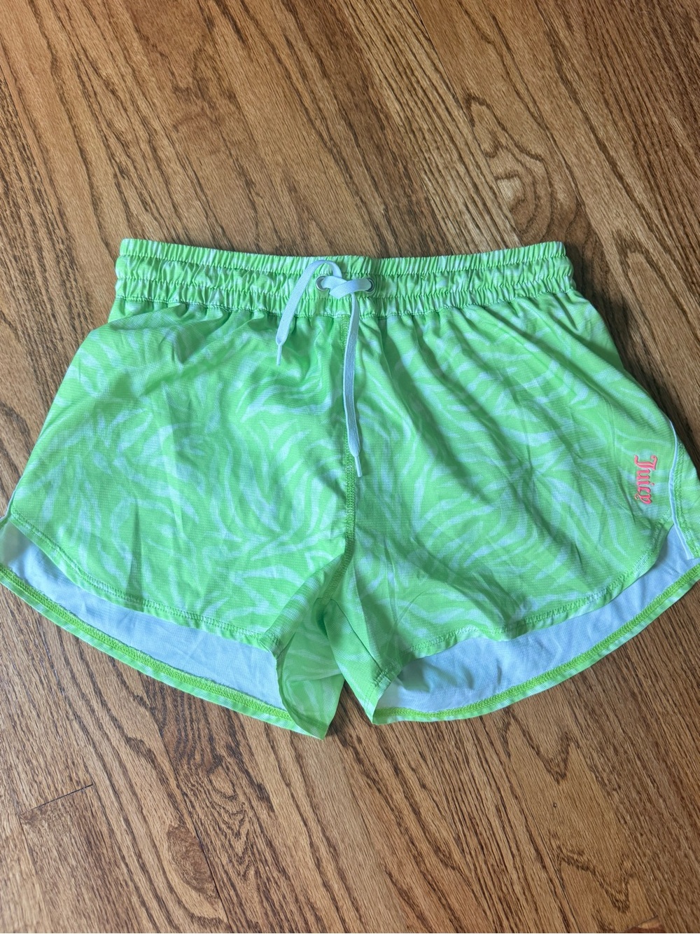 Juicy Neon Green Active Running Shorts